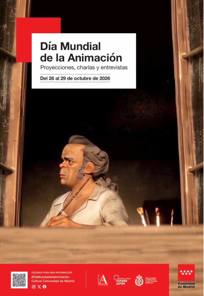 Cartel del día mundial de la animación Madrid 2026